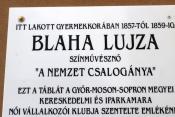 Blaha Lujza emléktábla Győrben 15